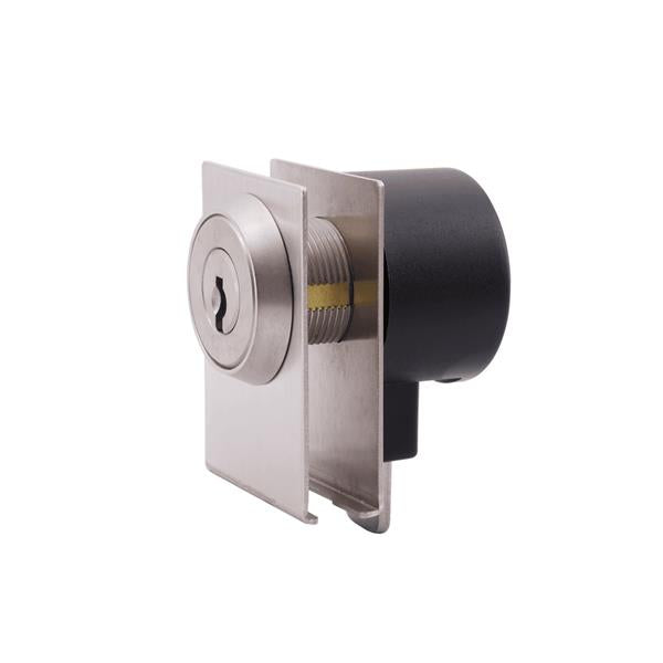 Sugatsune - Square Plate, Cylinder Glass Door Lock, Keyed Different