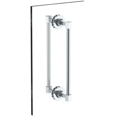 Watermark - James 12 Inch double shower door pull/ glass mount towel bar