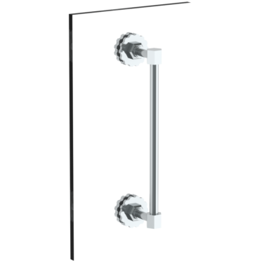 Watermark - James 12 Inch shower door pull/ glass mount towel bar