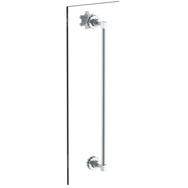 Watermark - James 24 Inch shower door pull with knob/ glass mount towel bar with hook