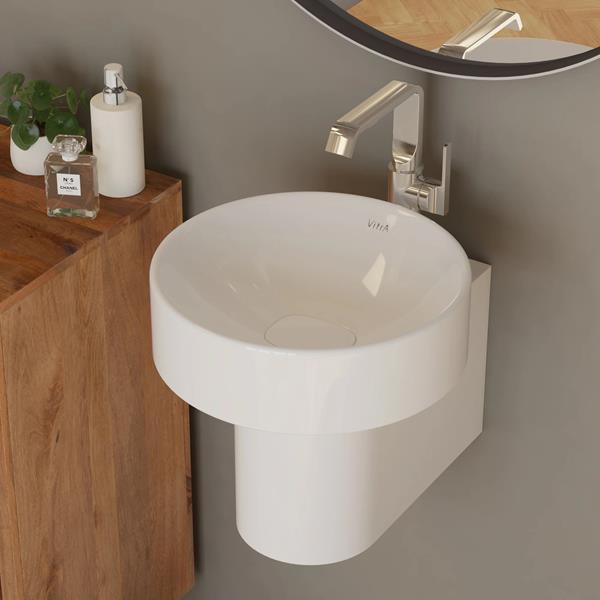 Cheviot - Metropole Wall Mount Sink - Gloss White, Single Hole