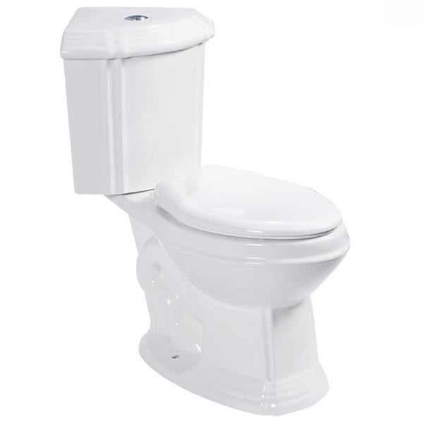 Maidstone - Elongated Two-Piece Corner Toilet - White