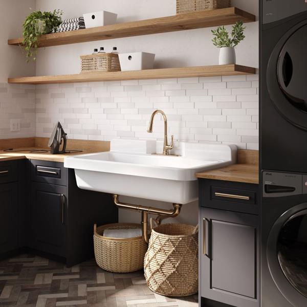 Maidstone - Cast Iron Kitchen / Laundry Sink - White
