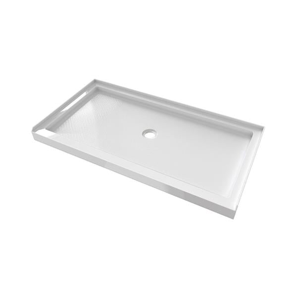 Maidstone - 60 x 32 Inch Acrylic Shower Base Center Drain - White