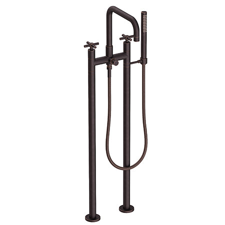 Newport Brass - East Square Exposed Tub & Hand Shower Set w/Risers