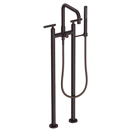 Newport Brass - East Square Exposed Tub & Hand Shower Set w/Risers