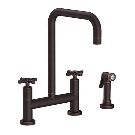 Newport Brass - East Square Kitchen Bridge Faucet with Side Spray