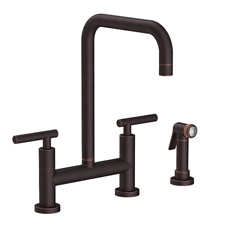 Newport Brass - East Square Kitchen Bridge Faucet with Side Spray
