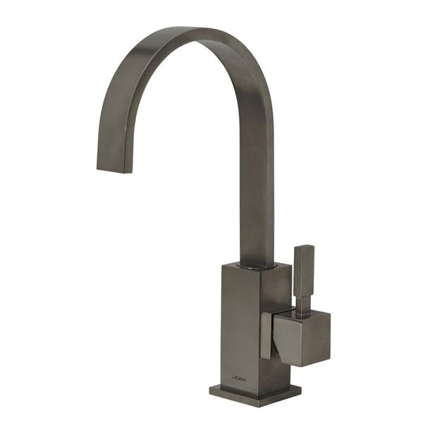 Lacava - Kubista Deck-Mount Single-Hole Faucet With An Arch Spout Featuring Natural Water Flow, One Lever Handle And Pop-Up