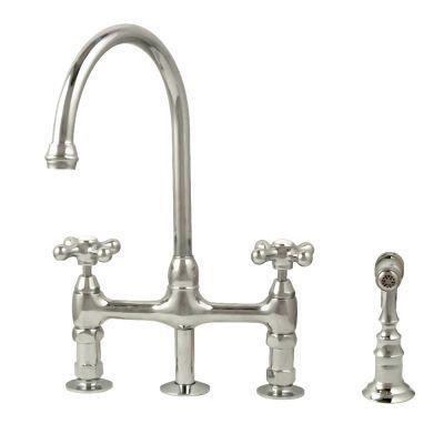 Maidstone - Bradford Bridge Kitchen Faucet - Metal Cross Handles
