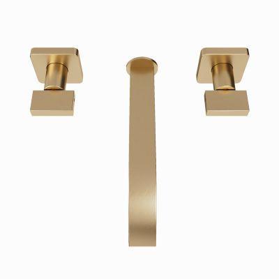 Maidstone - Wall-Mount Square Tub Faucet with Metal Lever Handles