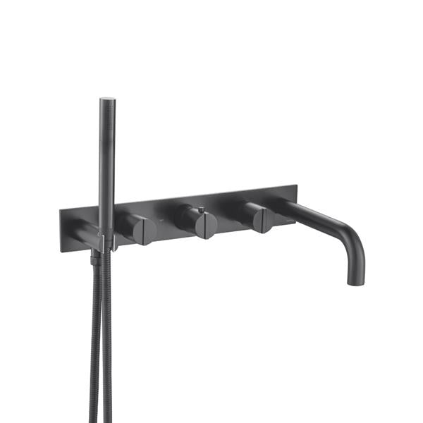 Flusso - Trim For Wall Mount Tub Filler With Hand Shower