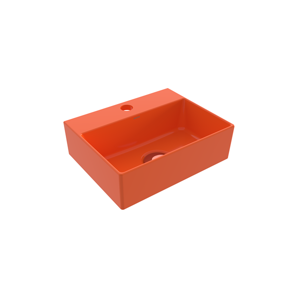 Bocchi - Sottile Rectangle Vessel Fireclay 12 inch with 1-hole faucet deck