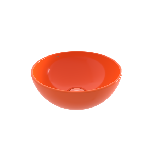 Bocchi - Sottile Round Vessel Fireclay 10.24 inch diameter in Matte Ice Blue