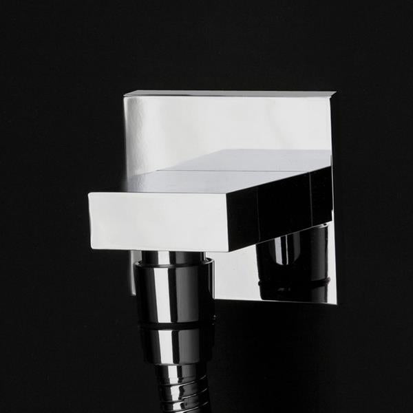 Lacava - Kubista Hand Shower Wall Union, W: 2 1/4 D: 2 3/4 H: 2 3/4