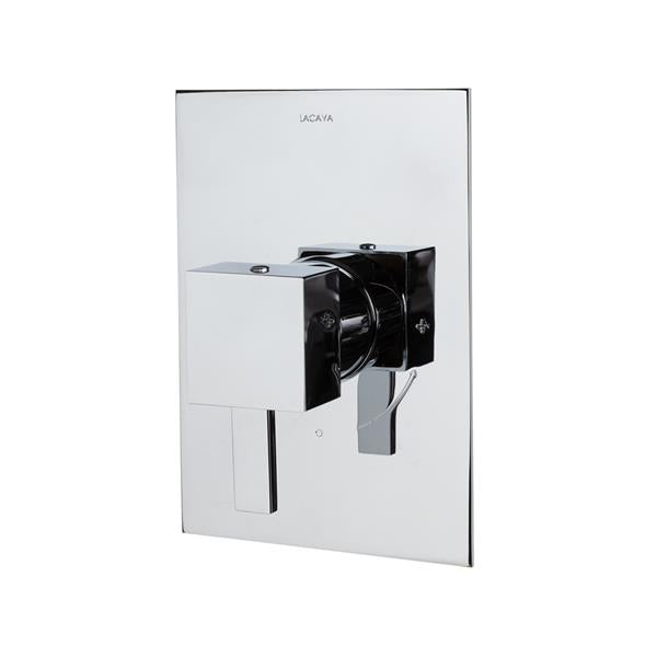 Lacava - Kubista Trim - Built-In Progressive Pressure Balancing Mixer With A Lever Handle And Squared Backplate