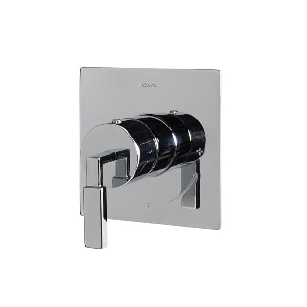 Lacava - Kubista Trim - Built-In Progressive Pressure Balancing Mixer With A Stick Handle And Squared Backplate