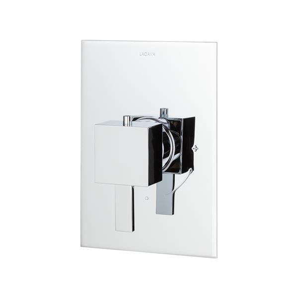 Lacava - Kubista Trim Only - Built-In Thermostatic Valve With Single Handle And Rectangular Backplate