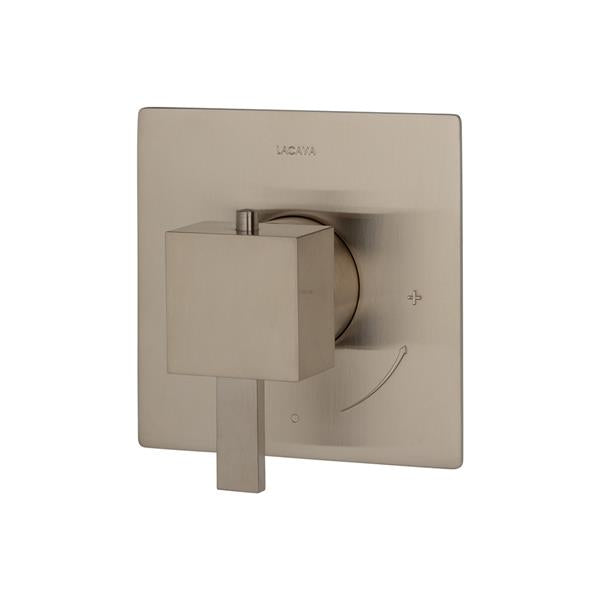 Lacava - Kubista Trim Only - Built-In Thermostatic Valve With Single Handle And Rectangular Backplate