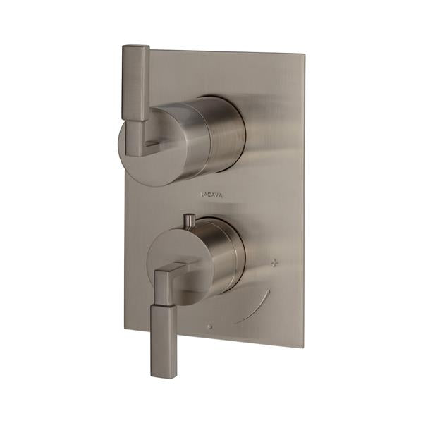 Lacava - Kubista Trim Only - Thermostatic Valve W/ 3 Way Sahred Diverter + Off, Gpm 8 (60Psi)
