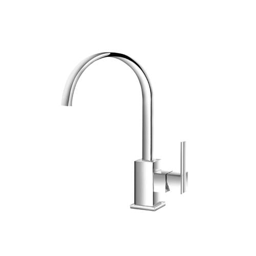 Flusso - Single Hole Bathroom Faucet - With Swivel Spout - Chrome