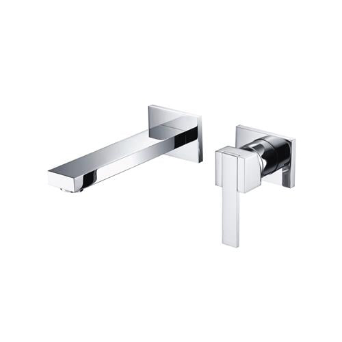 Flusso - Single Handle Wall Mounted Bathroom Faucet - Chrome