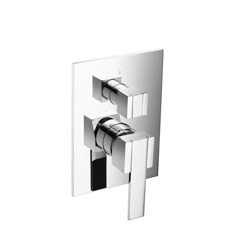 Flusso - Tub / Shower Trim With Pressure Balance Valve - 2-Output - Chrome