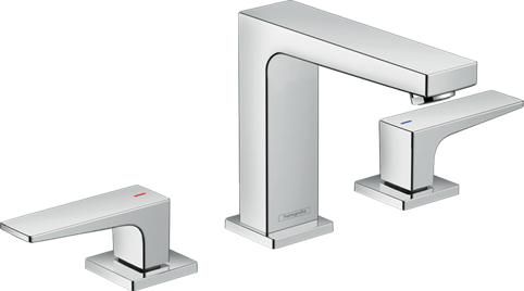 Hansgrohe - Metropol Widespread Faucet 110 with Lever Handles and Pop-Up Drain, 0.5 GPM