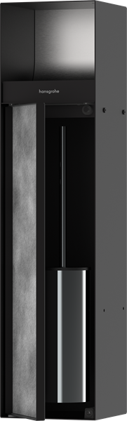 Hansgrohe - XtraStoris Rock Recessed Toilet Brush Holder with Toilet Paper Holder & Tileable Door
