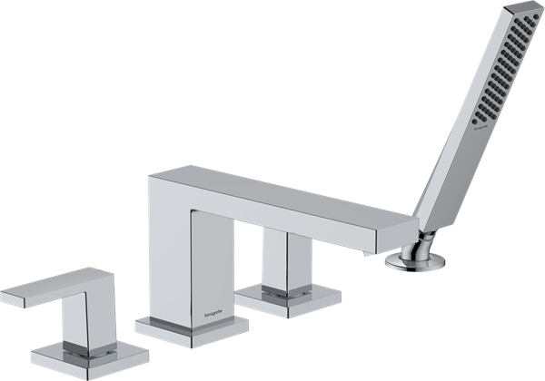 Hansgrohe - Tecturis E 4-Hole Roman Tub Set Trim with 1.75 Handshower