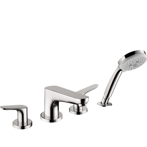 Hansgrohe - Focus 4-Hole Roman Tub Set Trim with 1.8 GPM Handshower