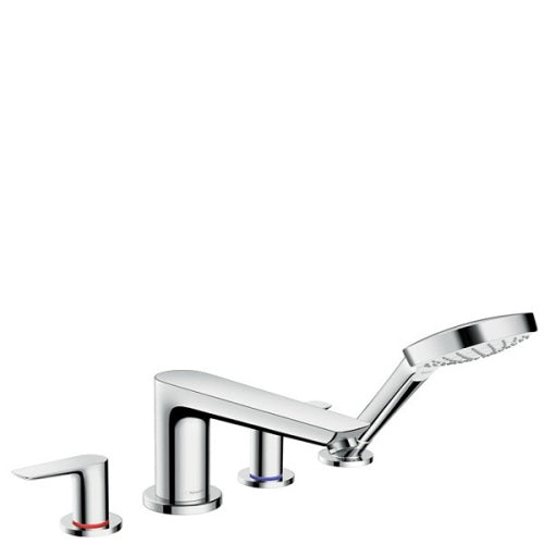 Hansgrohe - Talis E 4-Hole Roman Tub Set Trim with 1.8 GPM Handshower