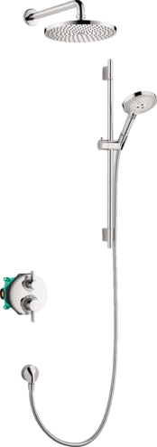 Hansgrohe - Raindance S Thermostatic Showerhead/Wallbar Set with Rough, 2.5 GPM