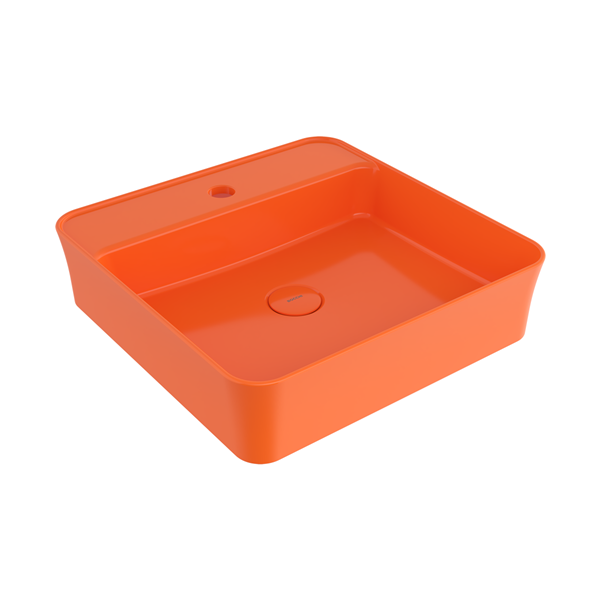 Bocchi - Sottile Square Vessel Fireclay 18 in. 1-Hole