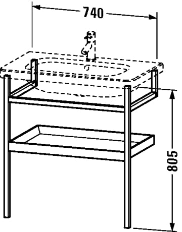 Duravit - DuraStyle 29 1/8" x 17 3/8" Console in European Oak