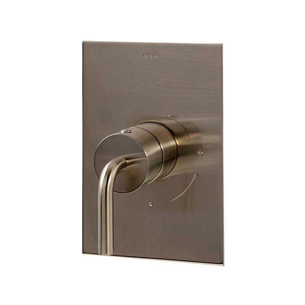 Lacava - Cigno Cigno Trim - Built-In Progressive Pressure Balancing Mixer With A Curved Lever Handle And Squared Backplate