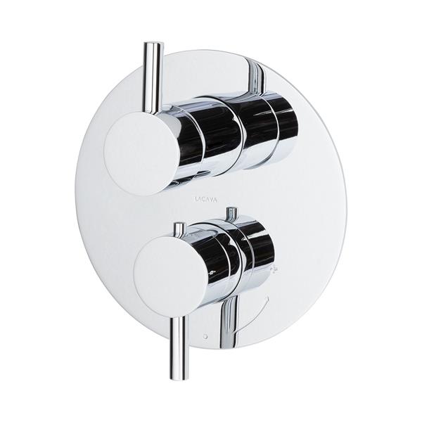 Lacava - Cigno Trim Only - Thermostatic Valve W/3 Way Diverter + Off, Gpm 8 (60Psi)