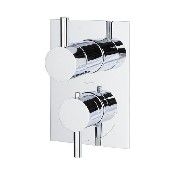 Lacava - Cigno Trim Only - Non-Sharing, Thermostatic Valve W/3 Way Diverter + Off, Gpm 8 (60Psi)