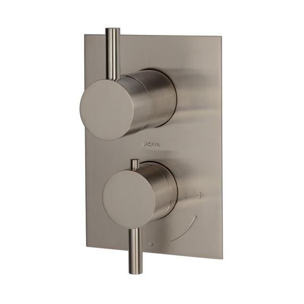 Lacava - Cigno Trim Only - Sharing, Thermostatic Valve W/ 2 Way Shared Diverter + Off, Gpm 8.5 (60Psi)