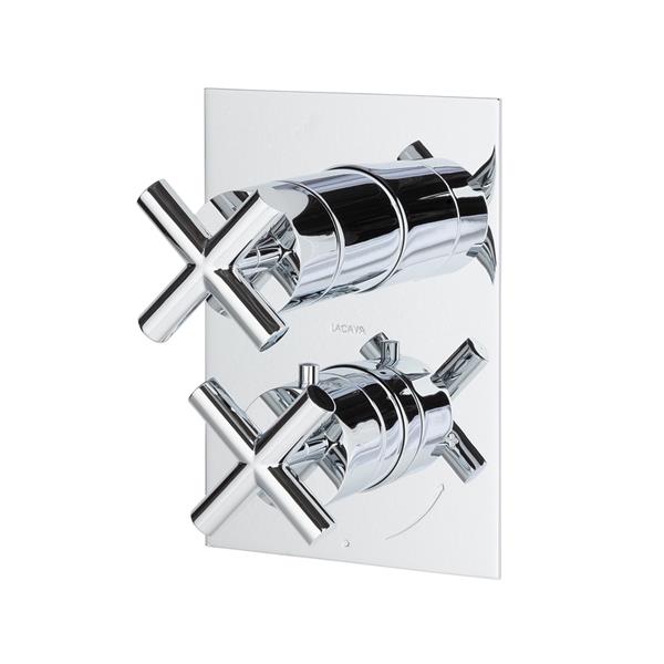 Lacava - Cigno Trim Only - Sharing, Thermostatic Valve W/ 2 Way Shared Diverter + Off, Gpm 8.5 (60Psi)