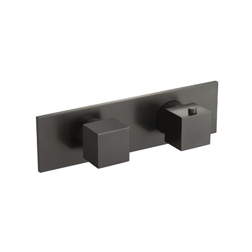 Flusso - 3/4 Inch Horizontal Thermostatic Shower Valve & Trim - 3 Output
