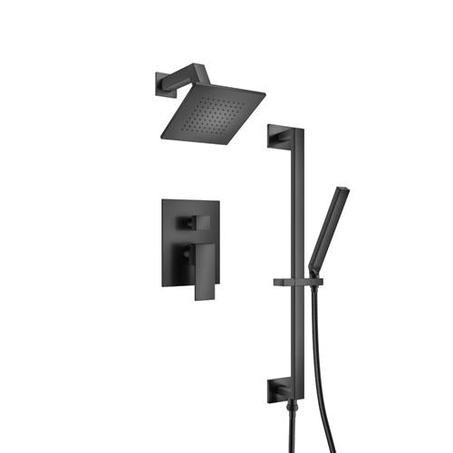 Flusso - Two Output Shower Set With Shower Head, Hand Held And Slide Bar
