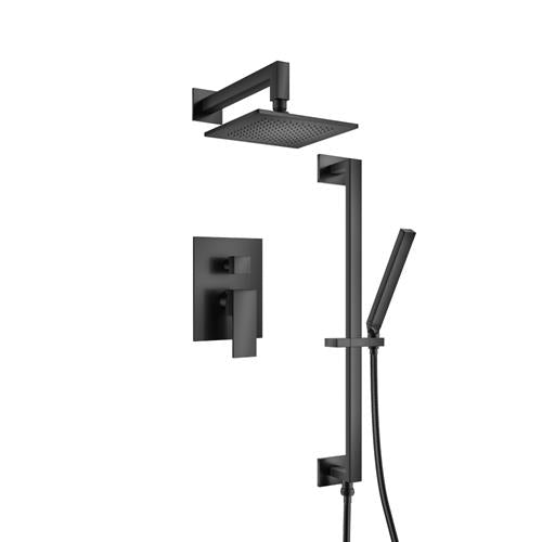 Flusso - Two Output Shower Set With Shower Head, Hand Held And Slide Bar