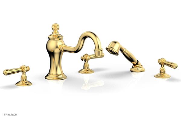 Phylrich - Marvelle Deck Tub Set W/Hand Shower - Lever Handles