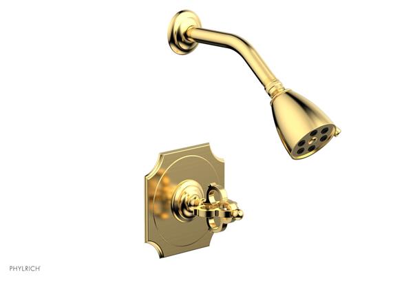 Phylrich - Couronne Pressure Balance Shower Set - Cross Handle