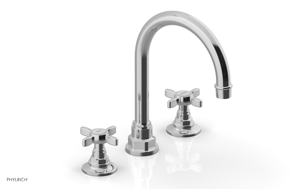 Phylrich - Jamestown Widespread Faucet High Arc Spout - Cross Handle