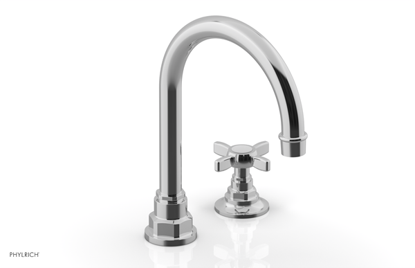 Phylrich - Jamestown Single Handle Faucet High Arc Spout - Cross Handle