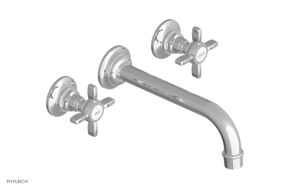 Phylrich - Jamestown Wall Tub Set 7 1/2 Inch Spout - Cross Handle