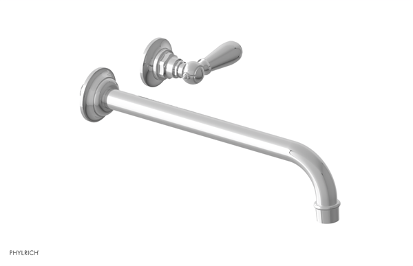 Phylrich - Jamestown Single Handle Wall Lavatory Set 12 Inch Spout - Lever Handle