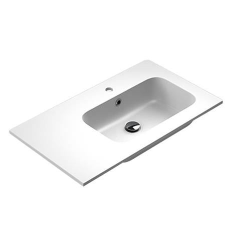 Sonia - Mx3 Basin 32 Inch(80Cm) 1Ø Offset Right Mineral Marmo (Gloss)